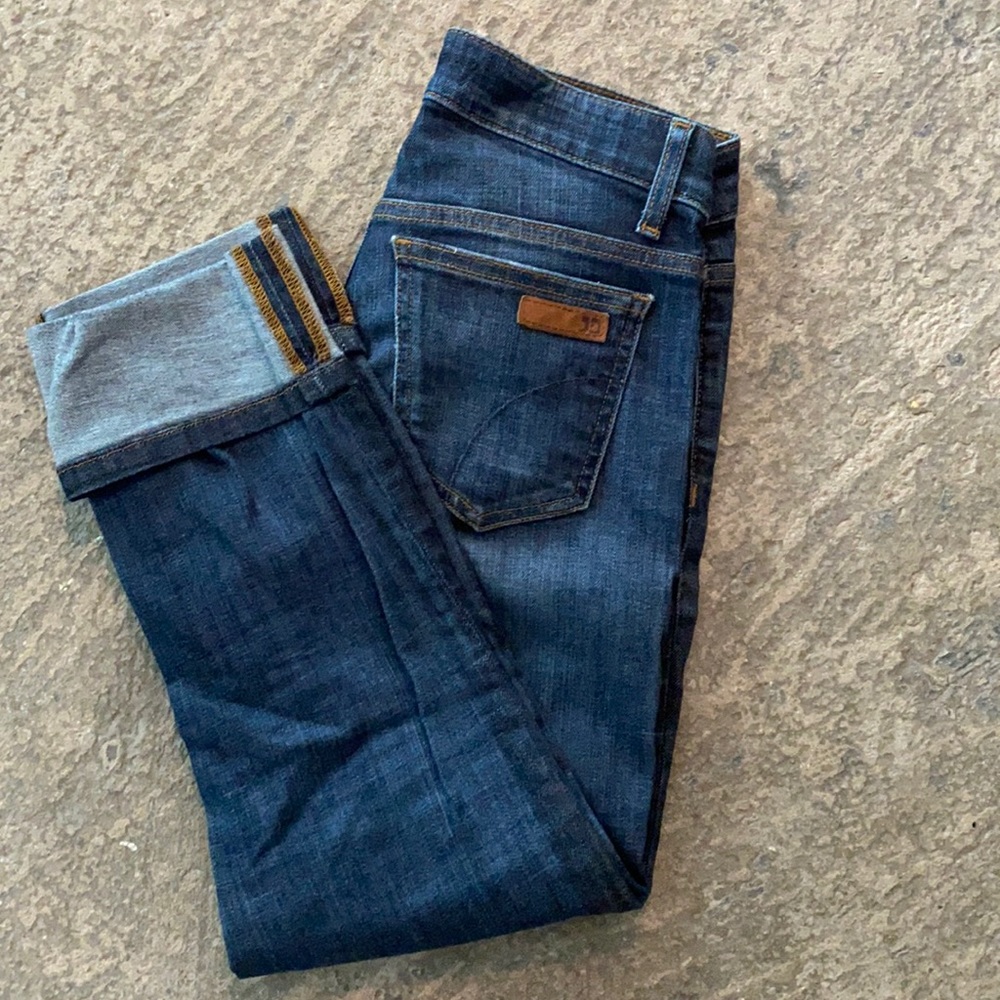 Joe's jeans woman's crop and rolled jeans sz 25, EUC